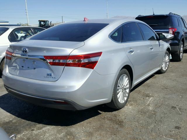 4T1BD1EB8EU032767 - 2014 TOYOTA AVALON HYB SILVER photo 4