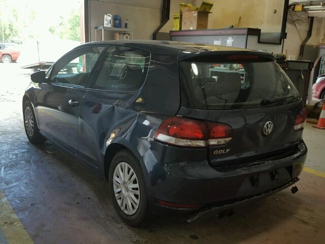 WVWBB7AJ8DW127830 - 2013 VOLKSWAGEN GOLF BLUE photo 3