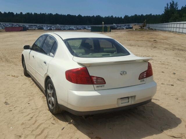 JNKCV51E04M100070 - 2004 INFINITI G35 WHITE photo 3