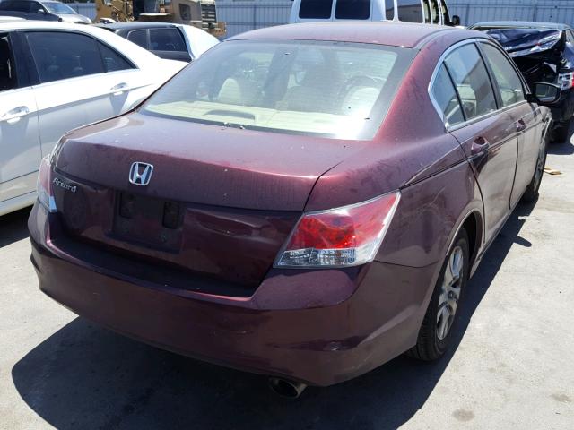 1HGCP2F43AA196124 - 2010 HONDA ACCORD LXP BURGUNDY photo 4