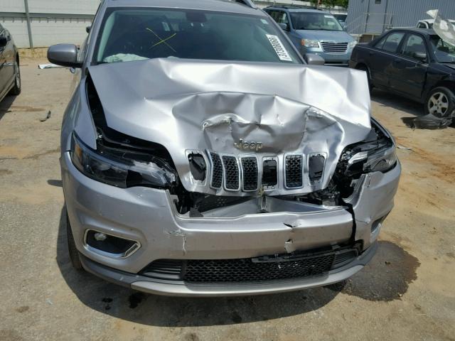 1C4PJLDB5KD170603 - 2019 JEEP CHEROKEE L SILVER photo 9