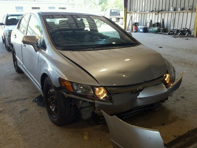 2HGFA16558H347848 - 2008 HONDA CIVIC LX SILVER photo 1