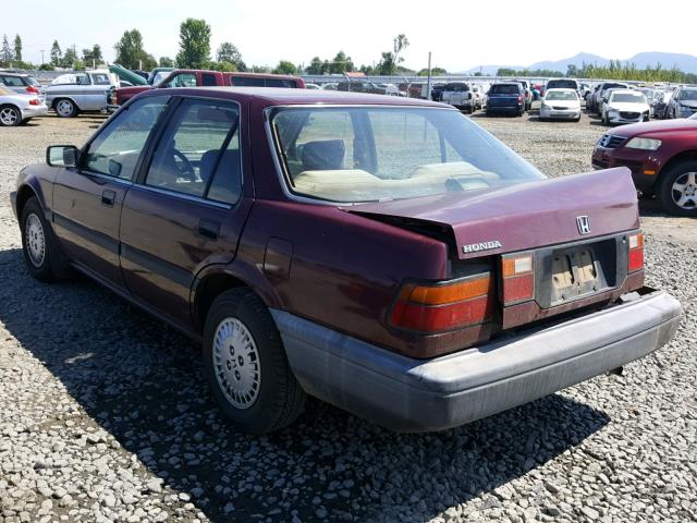 1HGBA542XGA075633 - 1986 HONDA ACCORD DX MAROON photo 3