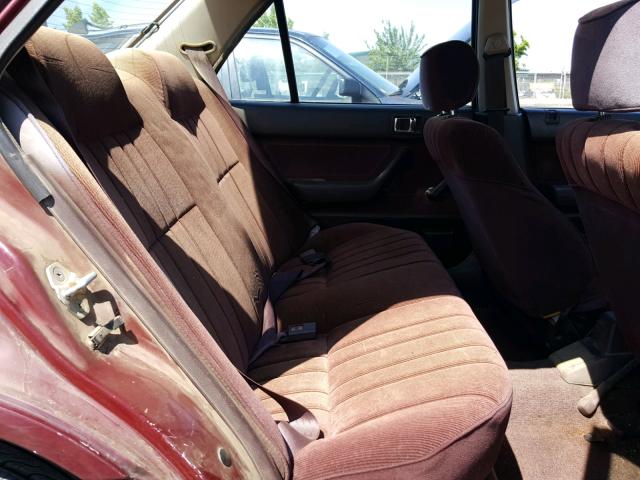 1HGBA542XGA075633 - 1986 HONDA ACCORD DX MAROON photo 6