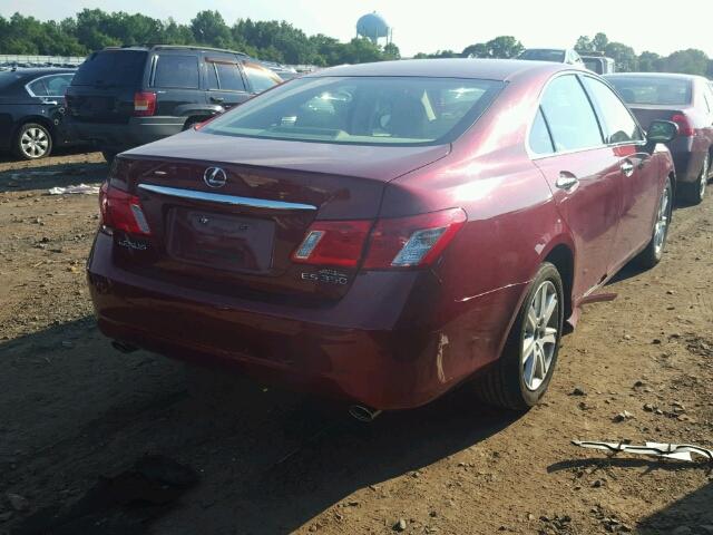 JTHBJ46G292318526 - 2009 LEXUS ES RED photo 4