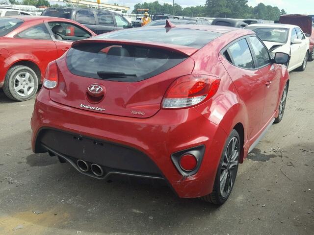 KMHTC6AE2GU286384 - 2016 HYUNDAI VELOSTER T RED photo 4