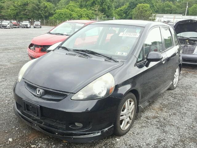 JHMGD38647S006524 - 2007 HONDA FIT S BLACK photo 2