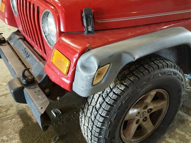 1J4FA39S15P337623 - 2005 JEEP WRANGLER X RED photo 9