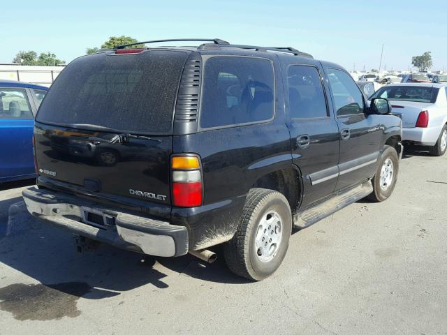 1GNEC13V04R287584 - 2004 CHEVROLET TAHOE C150 BLACK photo 4