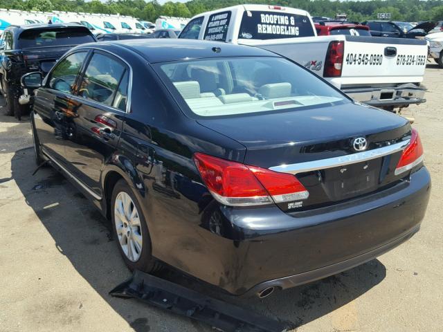 4T1BK3DB5CU445603 - 2012 TOYOTA AVALON BAS BLACK photo 3