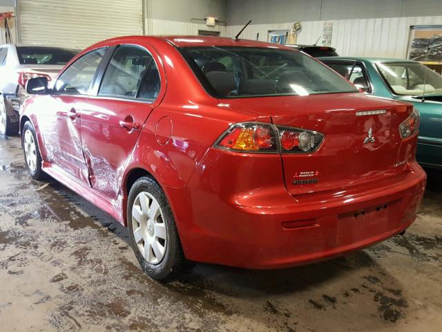 JA32U2FU1BU018746 - 2011 MITSUBISHI LANCER ES/ RED photo 3