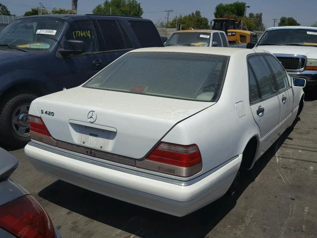 WDBGA43G7VA358143 - 1997 MERCEDES-BENZ S 420 WHITE photo 4