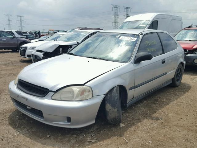 2HGEJ6320XH102604 - 1999 HONDA CIVIC CX SILVER photo 2