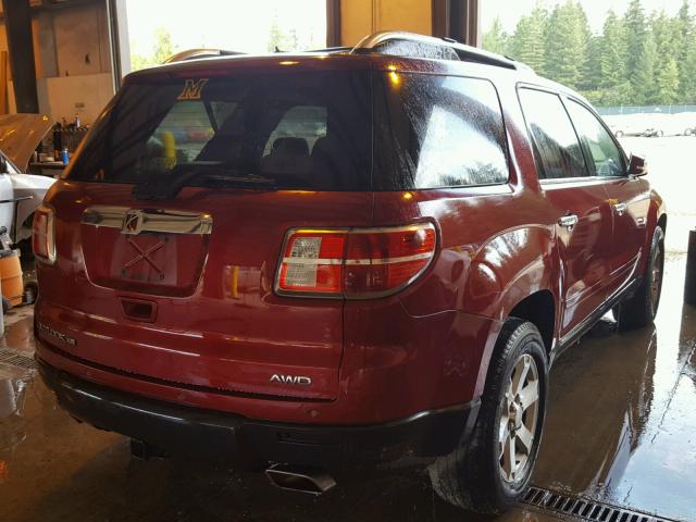 5GZEV23757J148496 - 2007 SATURN OUTLOOK XR წითელი ფოტო 4