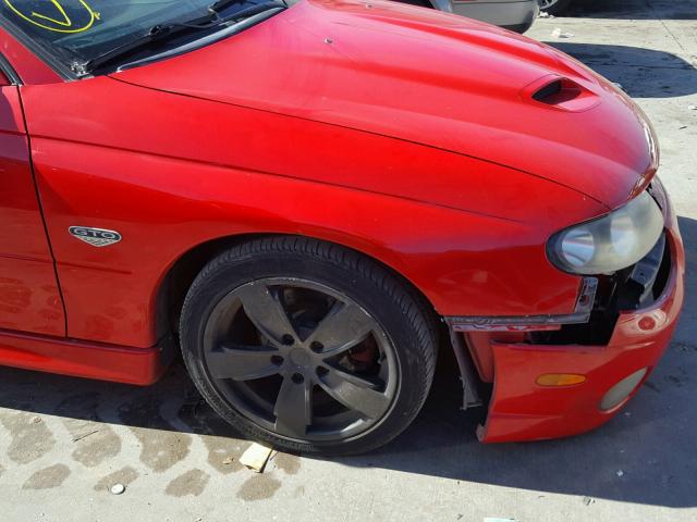 6G2VX12G34L251141 - 2004 PONTIAC GTO RED photo 9