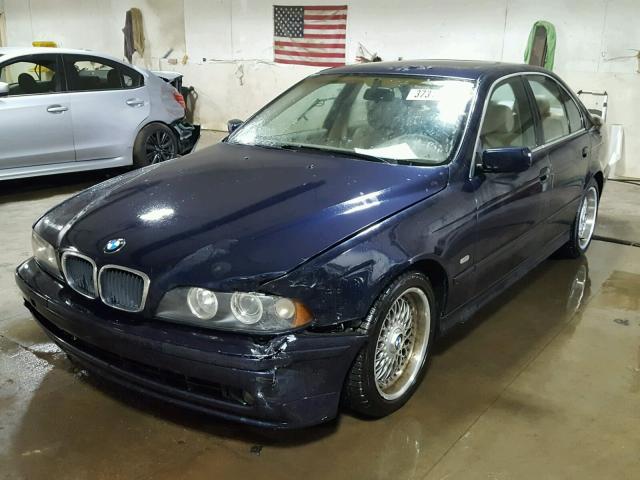 WBADT43461GX20844 - 2001 BMW 525 I AUTO BLUE photo 2