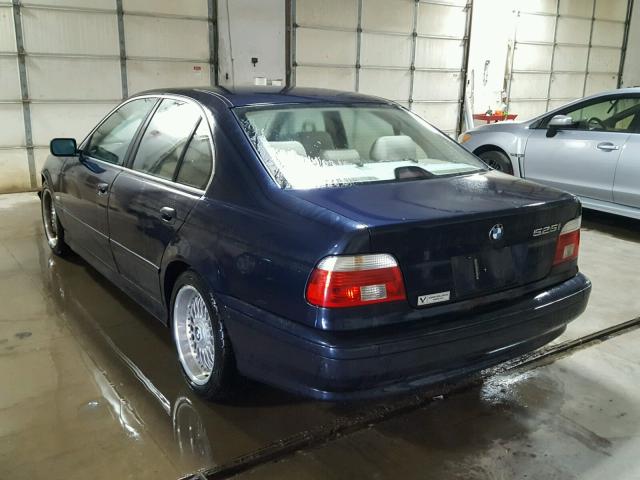 WBADT43461GX20844 - 2001 BMW 525 I AUTO BLUE photo 3