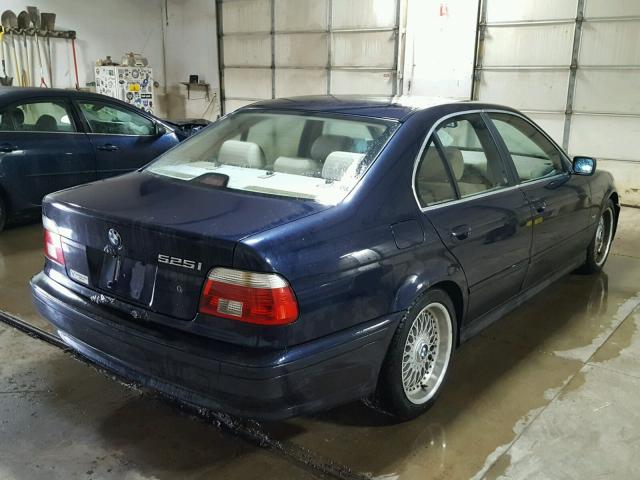 WBADT43461GX20844 - 2001 BMW 525 I AUTO BLUE photo 4