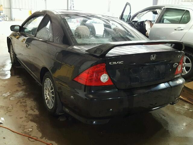 1HGEM22975L077960 - 2005 HONDA CIVIC EX შავი ფოტო 3