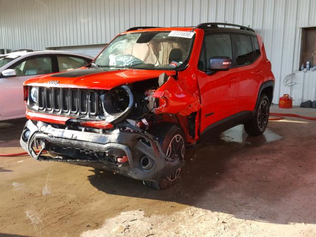 ZACCJBCT6GPD59868 - 2016 JEEP RENEGADE T RED photo 2