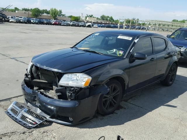 1B3BD1FG8BN510286 - 2011 DODGE AVENGER MA BLACK photo 2