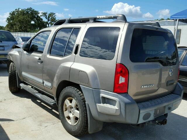 5N1AN08U45C608523 - 2005 NISSAN XTERRA OFF TAN photo 3