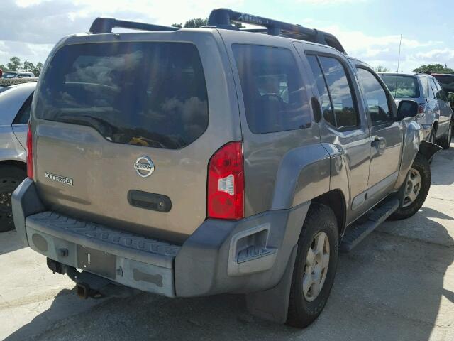 5N1AN08U45C608523 - 2005 NISSAN XTERRA OFF TAN photo 4