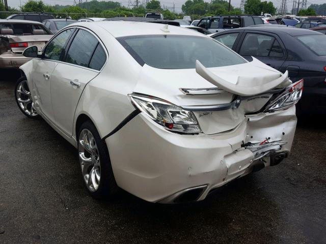 2G4GV5GV2C9166167 - 2012 BUICK REGAL GS Blanc photo 3
