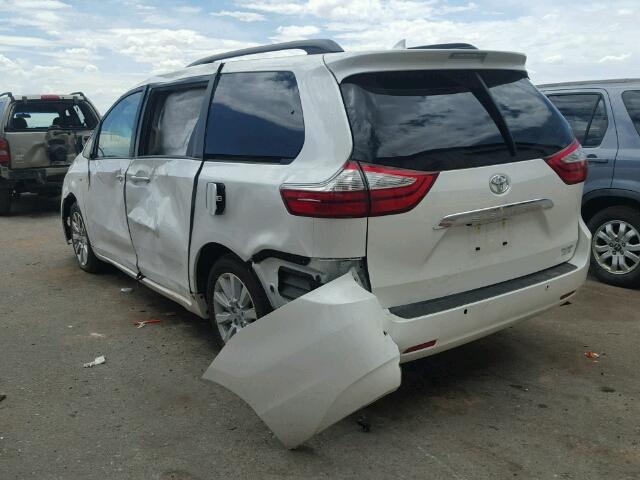 5TDDZ3DC8HS152033 - 2017 TOYOTA SIENNA XLE WHITE photo 3