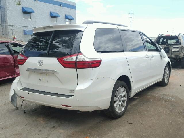 5TDDZ3DC8HS152033 - 2017 TOYOTA SIENNA XLE WHITE photo 4