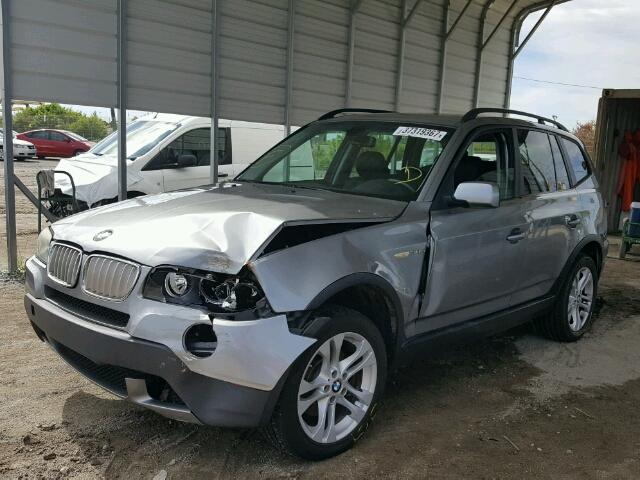 WBXPC93427WF19590 - 2007 BMW X3 3.0SI SILVER photo 2