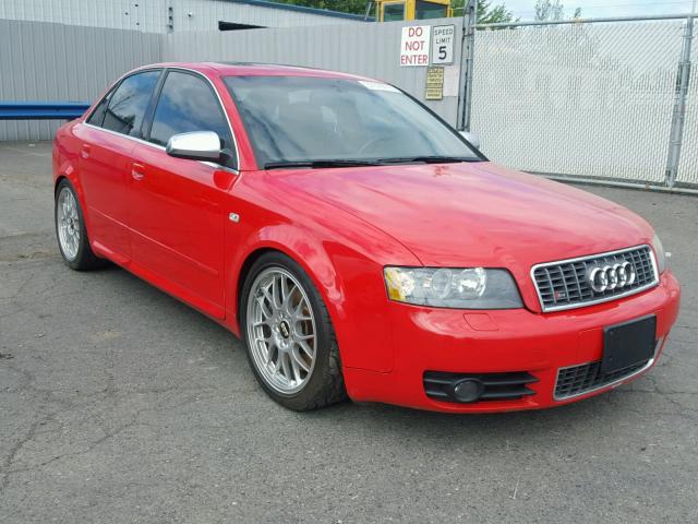 WAUPL68E25A004882 - 2005 AUDI S4 RED photo 1