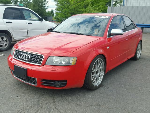 WAUPL68E25A004882 - 2005 AUDI S4 RED photo 2