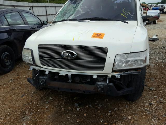 5N3AA08C45N807487 - 2005 INFINITI QX56 WHITE photo 9