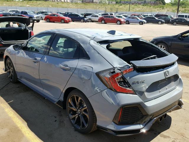 SHHFK7H98HU233118 - 2017 HONDA CIVIC SPOR BLUE photo 3