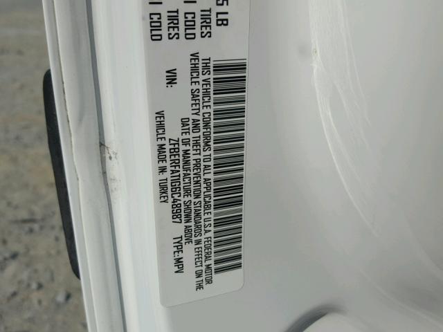 ZFBERFAT1G6C48987 - 2016 RAM PROMASTER 白色 照片 10