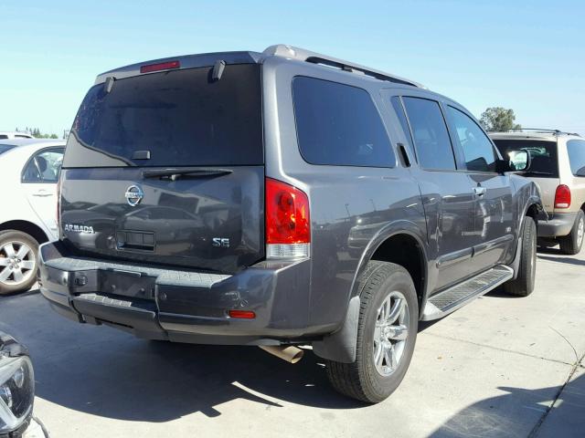 5N1AA08D48N621597 - 2008 NISSAN ARMADA SE GRAY photo 4