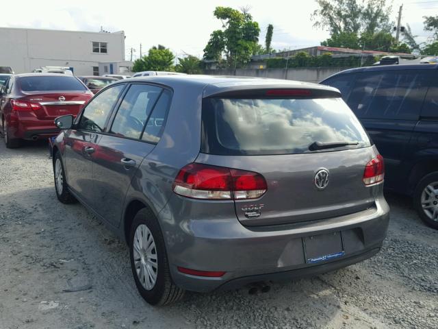 WVWDB7AJ8DW091386 - 2013 VOLKSWAGEN GOLF SILVER photo 3