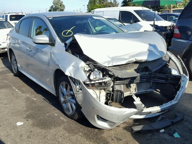 3N1AB7AP9DL735526 - 2013 NISSAN SENTRA S SILVER photo 1