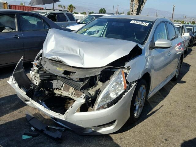 3N1AB7AP9DL735526 - 2013 NISSAN SENTRA S SILVER photo 2