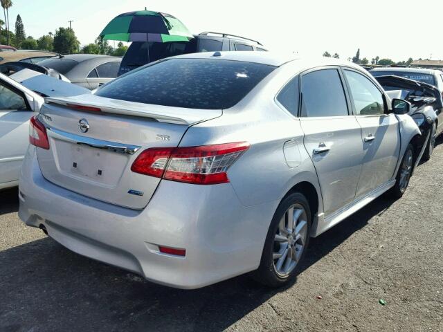 3N1AB7AP9DL735526 - 2013 NISSAN SENTRA S SILVER photo 4