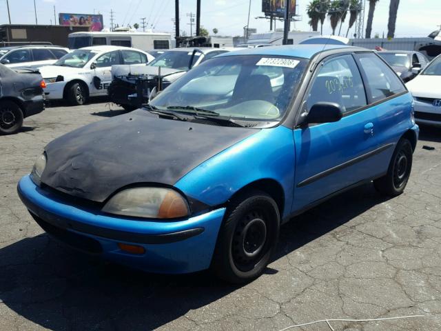 2C1MR2292V6711757 - 1997 GEO METRO LSI BLUE photo 2