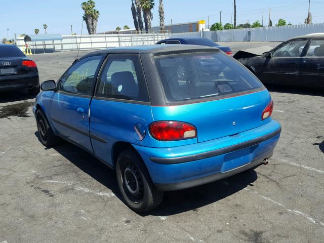 2C1MR2292V6711757 - 1997 GEO METRO LSI BLUE photo 3