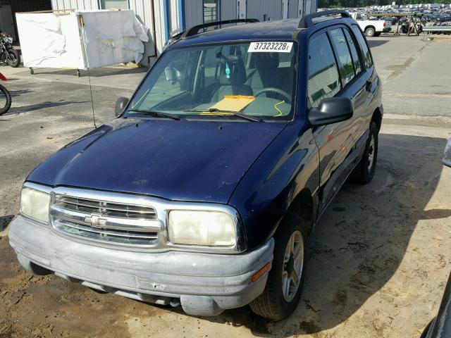 2CNBE13C136917638 - 2003 CHEVROLET TRACKER BLUE photo 2