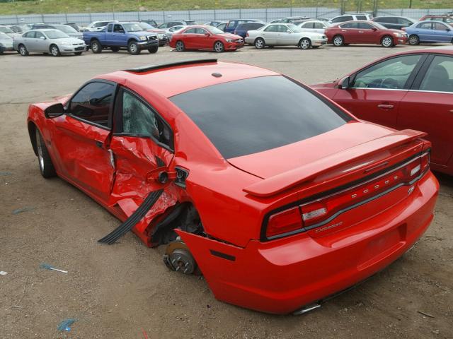 2C3CDXCT8EH115808 - 2014 DODGE CHARGER R/ RED photo 3