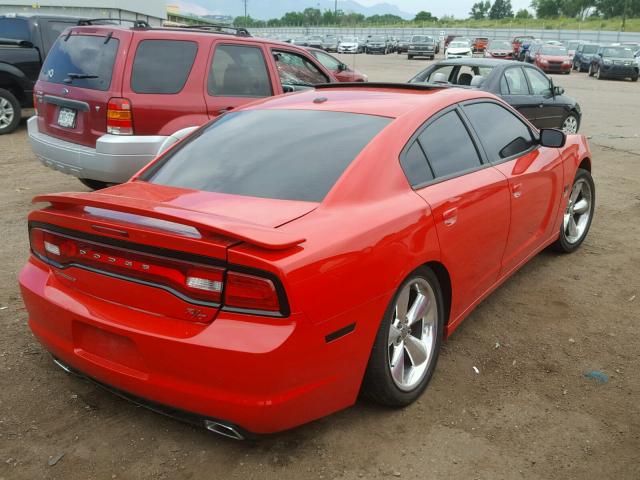 2C3CDXCT8EH115808 - 2014 DODGE CHARGER R/ RED photo 4