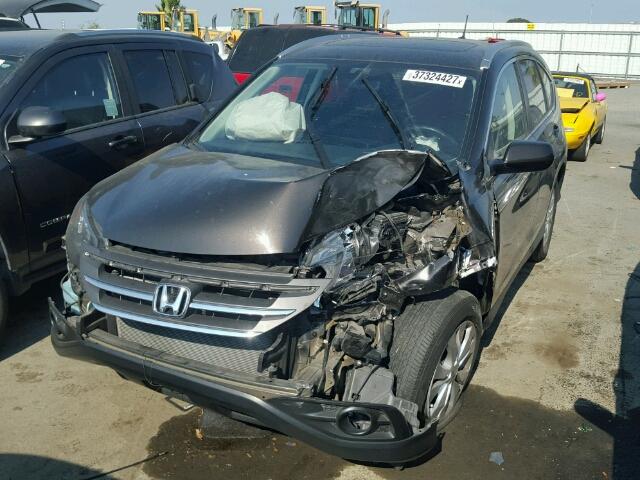 5J6RM4H74DL010324 - 2013 HONDA CR-V EX-L BROWN photo 2