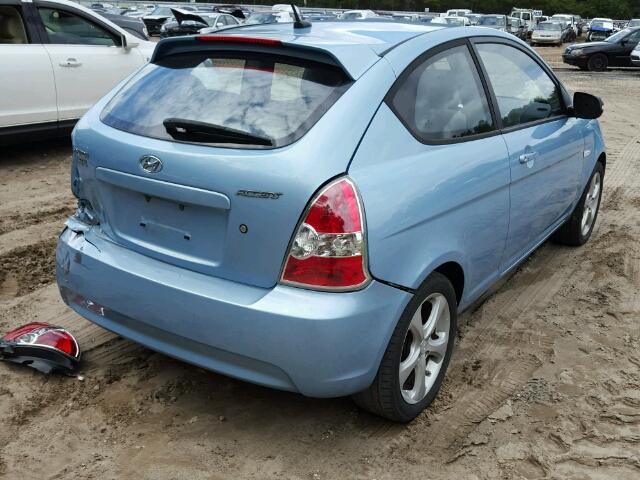 KMHCN3AC3BU199660 - 2011 HYUNDAI ACCENT SE BLUE photo 4