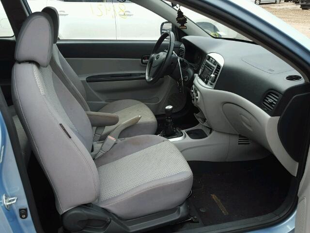 KMHCN3AC3BU199660 - 2011 HYUNDAI ACCENT SE BLUE photo 5