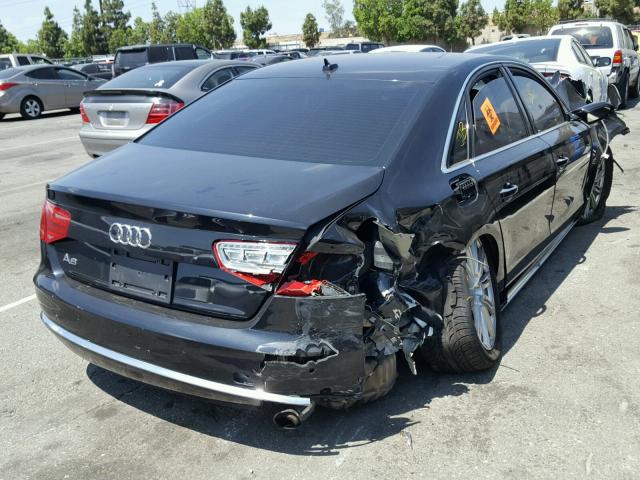 WAUAGAFD9DN014341 - 2013 AUDI A8 QUATTRO BLACK photo 4